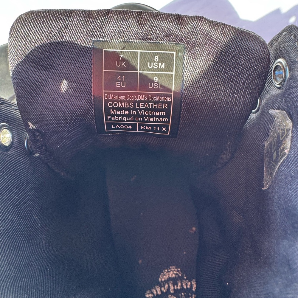 Dr. Martens Black Leather Boots - Picture 9 of 9
